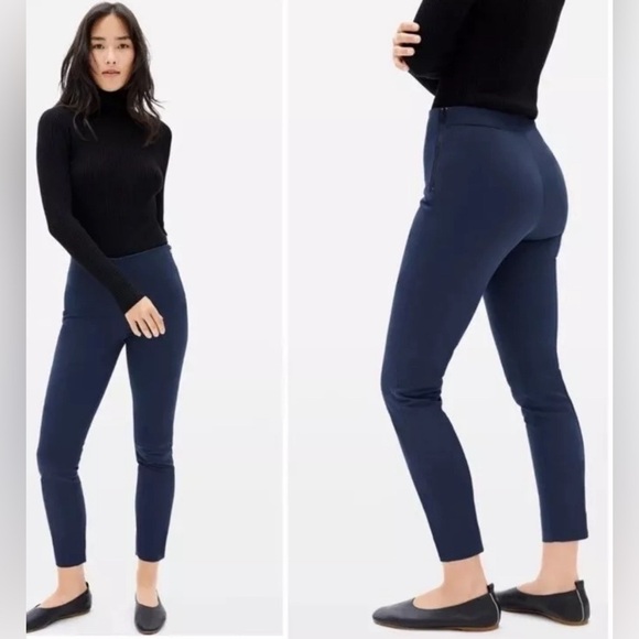 Pants - Everlane The Side-Zip Stretch Cotton Pant black  Work Pants